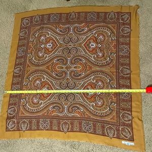 J Mico Sancho Paris Scarf lovely fall colors brown , burgundy like new condition